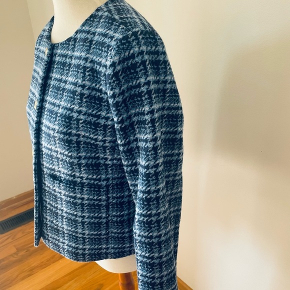 J. Crew Blue Plaid Blazer NWT Lady Day - Picture 2 of 7